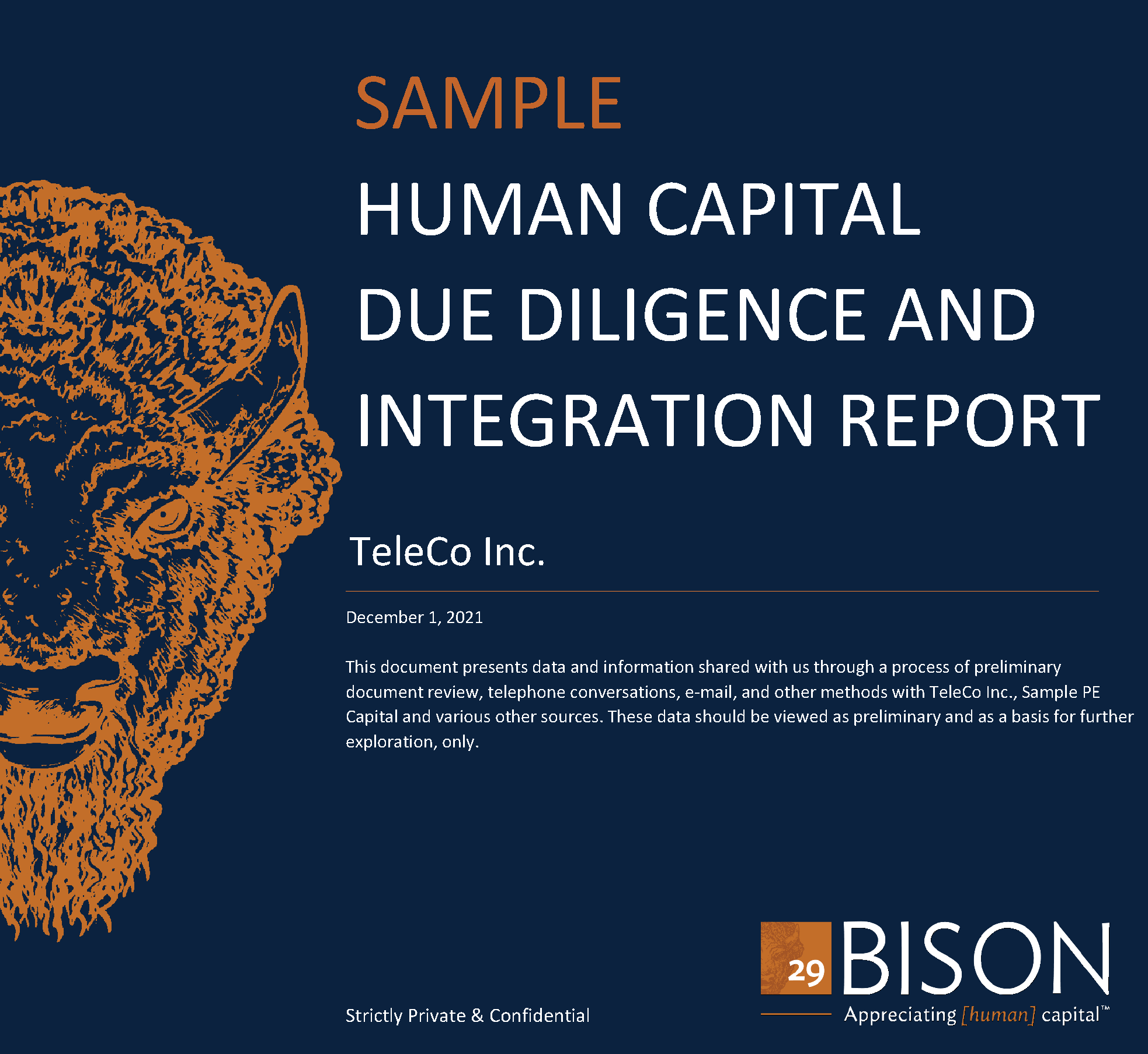 Human Capital Due Diligence Report Cover