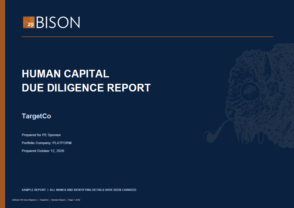 HR Diligence Sample Report Cover